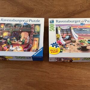 (2) Ravensburger 500 piece Jigsaw Puzzles